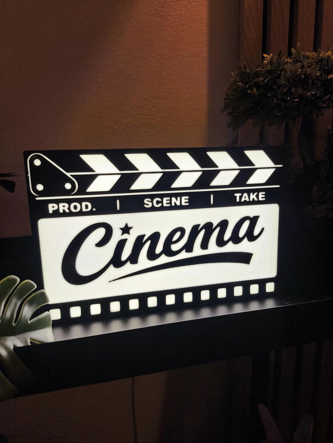 Lampe Cinéma LED creation, clap de film