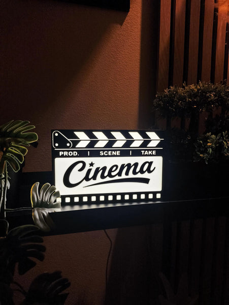 Lampe Cinéma LED creation, clap de film
