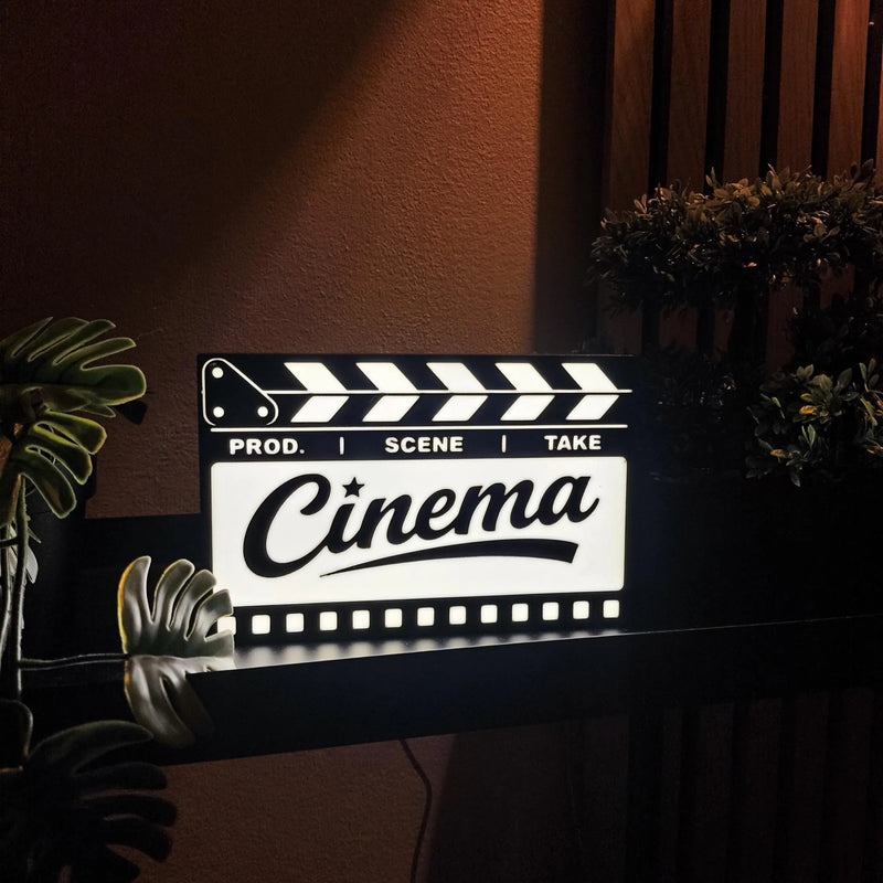 Lampe Cinéma LED creation, clap de film