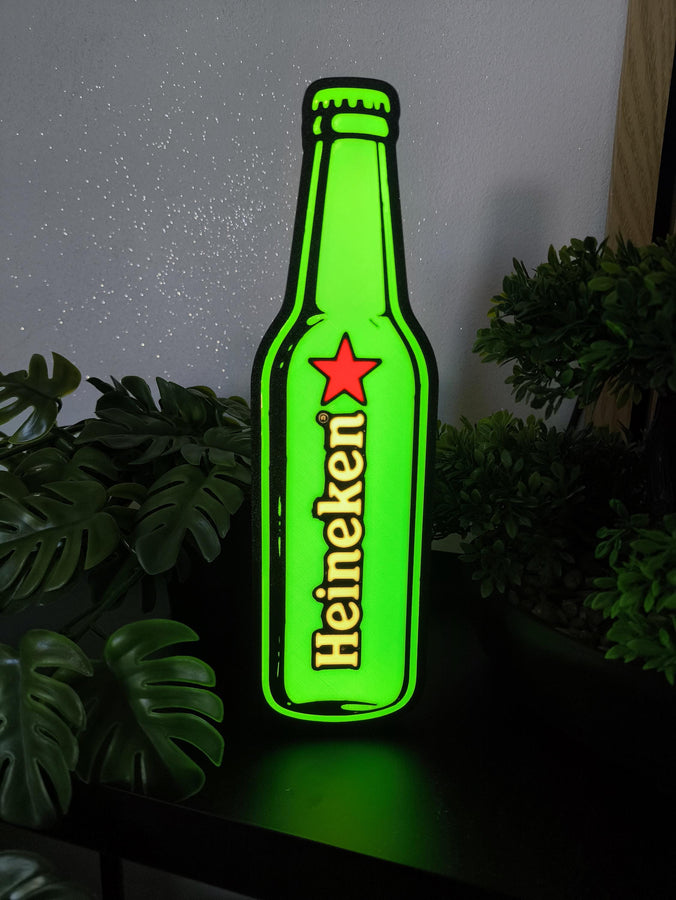 Lampe bouteille bière Heineken